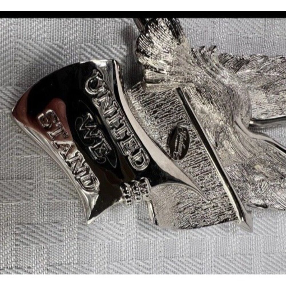 Gorham Eagle Of Liberty Ornament. Back Says United We Stand. American Flag/Eagle - Picture 5 of 7